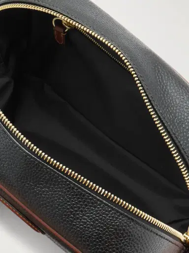 Mulberry Leather-Trimmed BioVeg Scotchgrain Wash Bag - Men | Thumbnail 4 Mulberry Leather-Trimmed BioVeg Scotchgrain Wash Bag - Men | Thumbnail 4