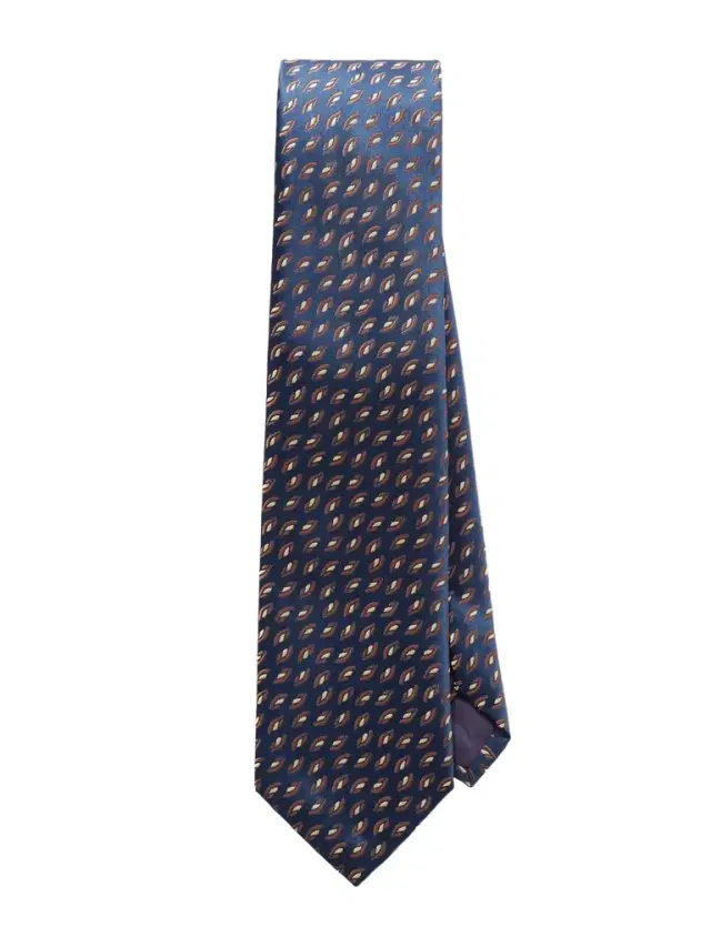8.5cm Embroidered Silk Tie - Men