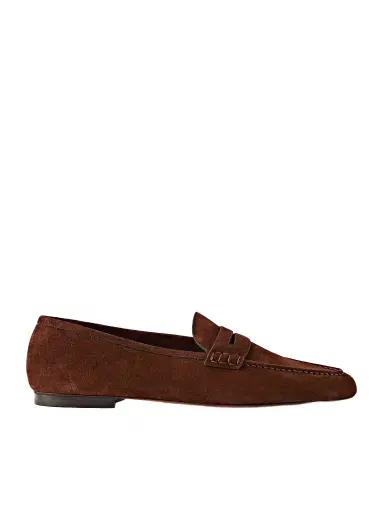 Ralph Lauren Purple Label Suede Penny Loafers - Men | Thumbnail 1 Ralph Lauren Purple Label Suede Penny Loafers - Men | Thumbnail 1