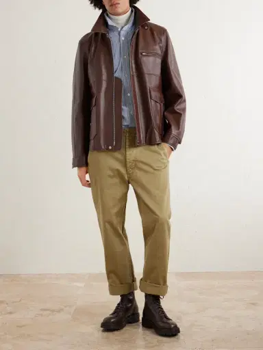 Sacai Leather Blouson Jacket - Men | Thumbnail 2