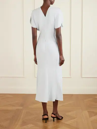Victoria Beckham Gathered Crepe Midi Dress | Thumbnail 3