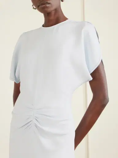 Victoria Beckham Gathered Crepe Midi Dress | Thumbnail 4