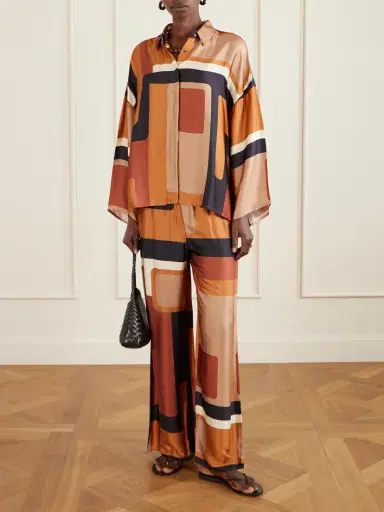 Faithfull Jensen Printed Satin Wide-leg Pants | Thumbnail 2