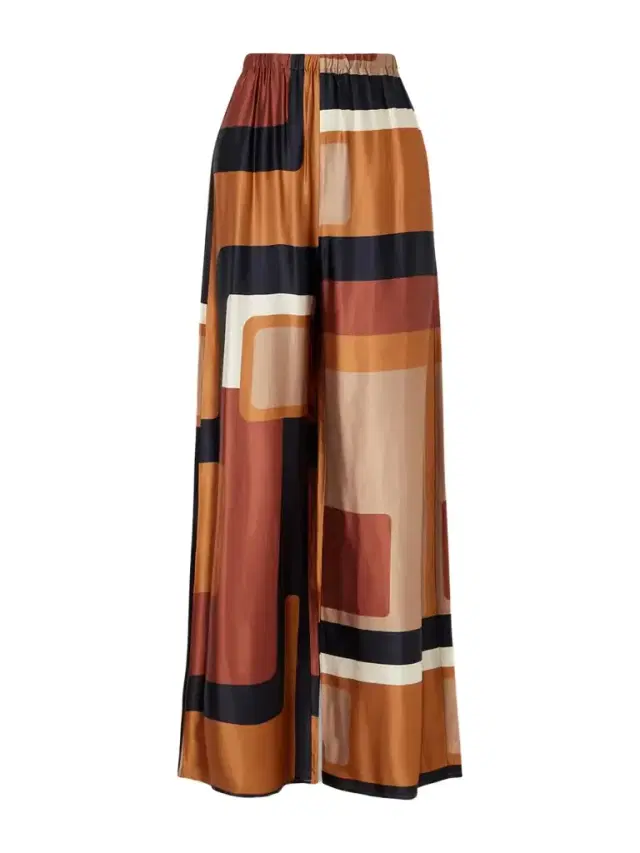 Jensen Printed Satin Wide-leg Pants