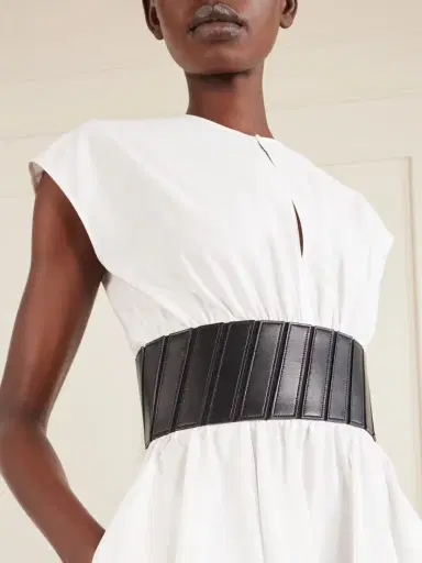 Alaïa Belted Cotton-poplin Midi Dress | Thumbnail 4
