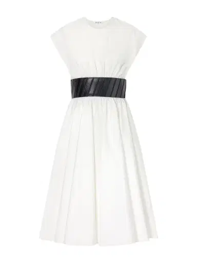 Alaïa Belted Cotton-poplin Midi Dress | Thumbnail 1