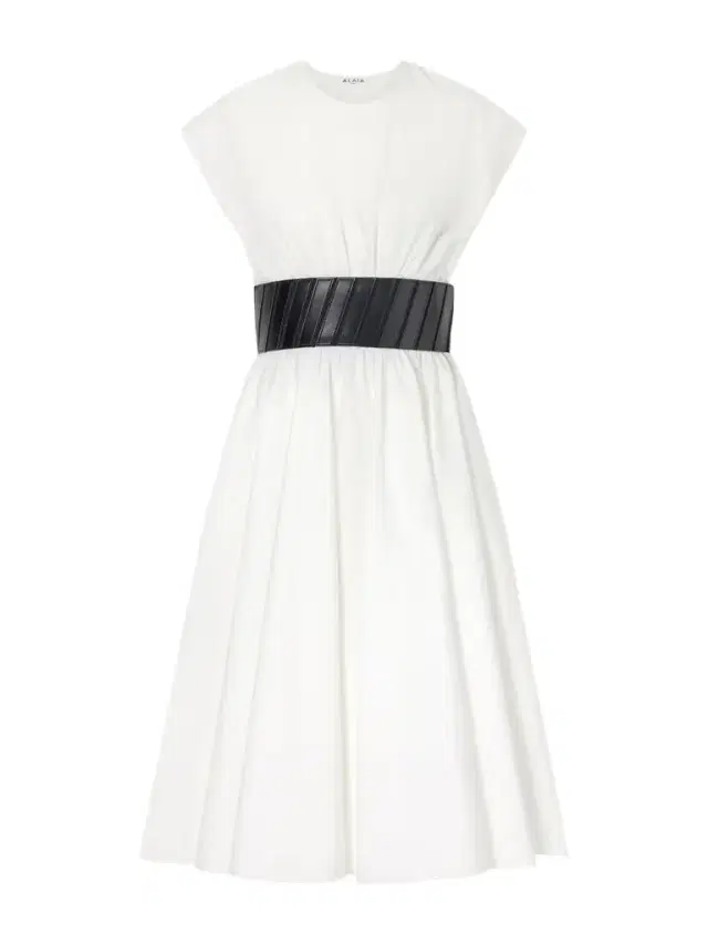 Alaïa Belted Cotton-poplin Midi Dress