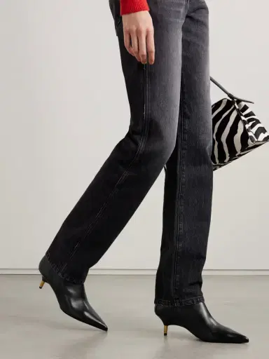 Khaite Bella Leather Ankle Boots | Thumbnail 2 Khaite Bella Leather Ankle Boots | Thumbnail 2