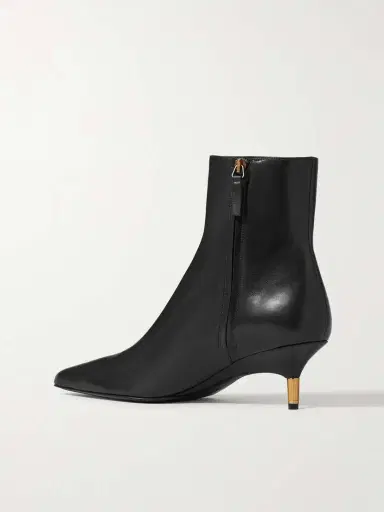 Khaite Bella Leather Ankle Boots | Thumbnail 3 Khaite Bella Leather Ankle Boots | Thumbnail 3