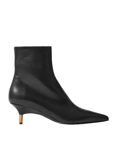 Khaite Bella Leather Ankle Boots | Thumbnail 1 Khaite Bella Leather Ankle Boots | Thumbnail 1