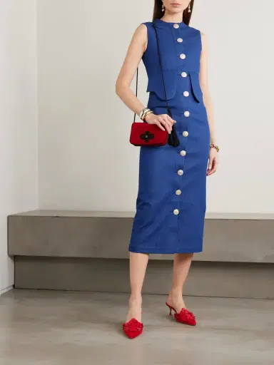 DESTREE Laetitia Denim Midi Dress | Thumbnail 2