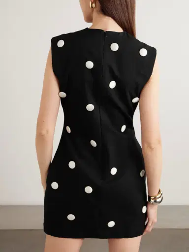 DESTREE Carole Embellished Polka-dot Cotton-faille Mini Dress | Thumbnail 3 DESTREE Carole Embellished Polka-dot Cotton-faille Mini Dress | Thumbnail 3
