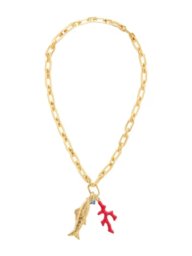 Barrier Gold-plated Enamel And Pearl Necklace
