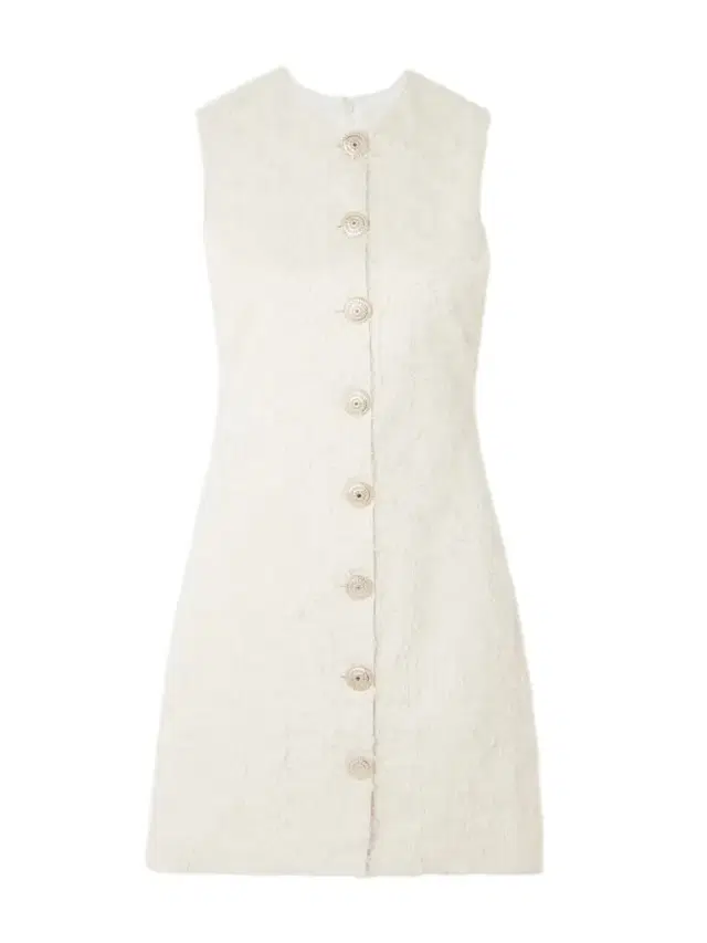 Camille Frayed Organic Cotton-twill Mini Dress