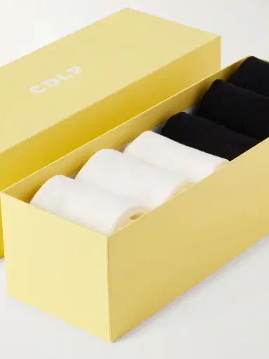 CDLP Set Of Six Ribbed Cotton-blend Socks | Thumbnail 3