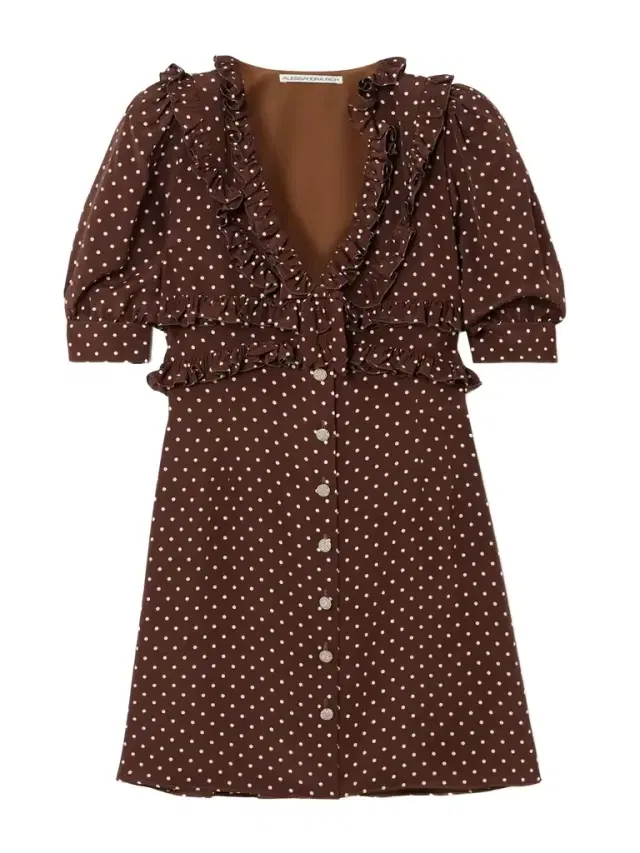 Ruffled Polka-dot Silk Crepe De Chine Mini Dress
