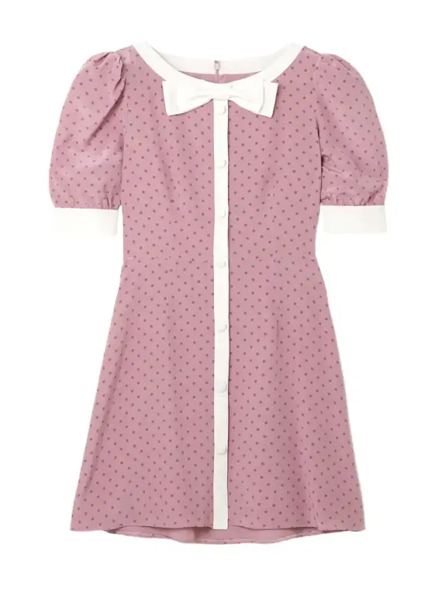 Clover Bow-detailed Polka-dot Silk Mini Dress