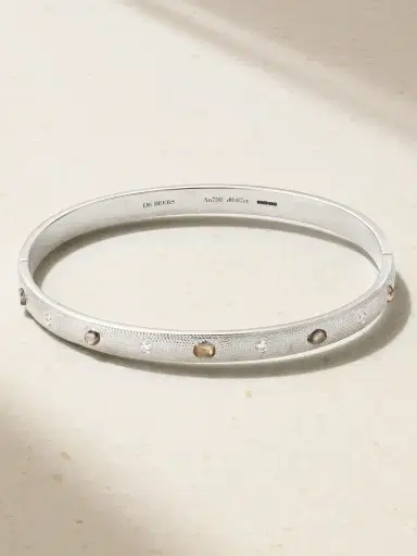 De Beers London Talisman 18-karat White Gold Diamond Bangle | Thumbnail 1