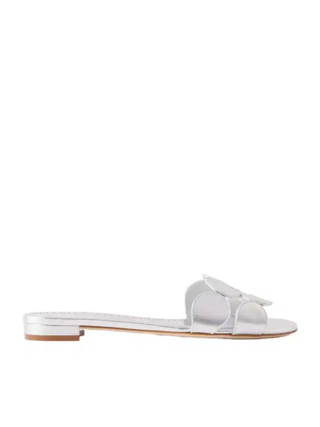 Haribalmu 10 Cutout Metallic-leather Slides