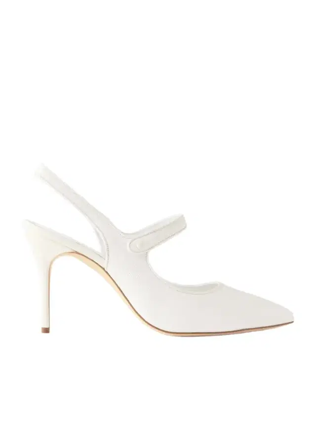 Camparisli 90 Leather-trimmed Raffia Mary Jane Slingback Pumps