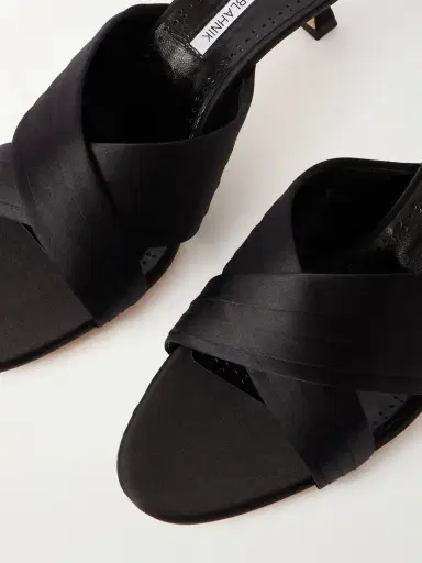 Manolo Blahnik Viera 50 Satin Mules | Thumbnail 5 Manolo Blahnik Viera 50 Satin Mules | Thumbnail 5