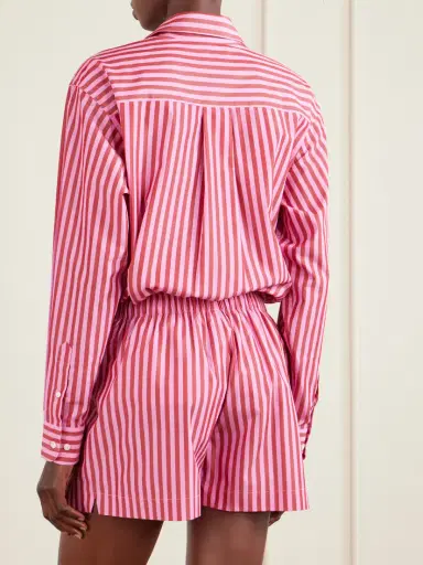 Comme Si La Boxer Classica Striped Cotton-poplin Shorts | Thumbnail 3