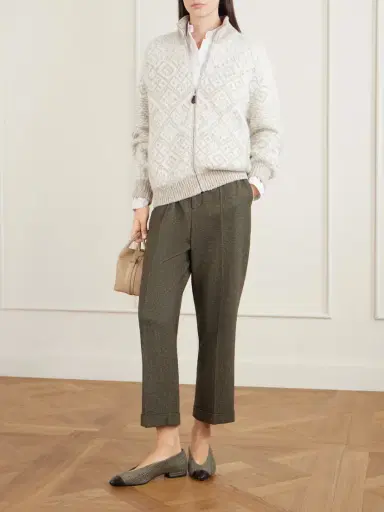 Loro Piana Jacquard-knit Cashmere Cardigan | Thumbnail 2 Loro Piana Jacquard-knit Cashmere Cardigan | Thumbnail 2