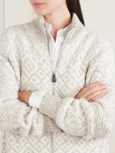 Loro Piana Jacquard-knit Cashmere Cardigan | Thumbnail 5 Loro Piana Jacquard-knit Cashmere Cardigan | Thumbnail 5