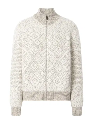 Loro Piana Jacquard-knit Cashmere Cardigan | Thumbnail 1 Loro Piana Jacquard-knit Cashmere Cardigan | Thumbnail 1