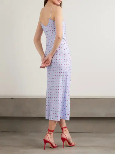 Rodarte Appliquéd Printed Silk-twill Midi Dress | Thumbnail 3 Rodarte Appliquéd Printed Silk-twill Midi Dress | Thumbnail 3