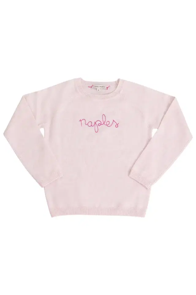 LINGUA FRANCA Kids Naples Crewneck - Marled Blush