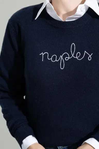 LINGUA FRANCA Naples Crewneck | Thumbnail 3 LINGUA FRANCA Naples Crewneck | Thumbnail 3