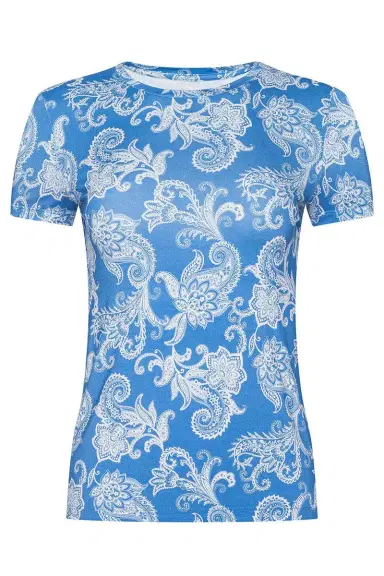 L'Agence Ressi Tee - Regatta Blue Paisley | Thumbnail 1