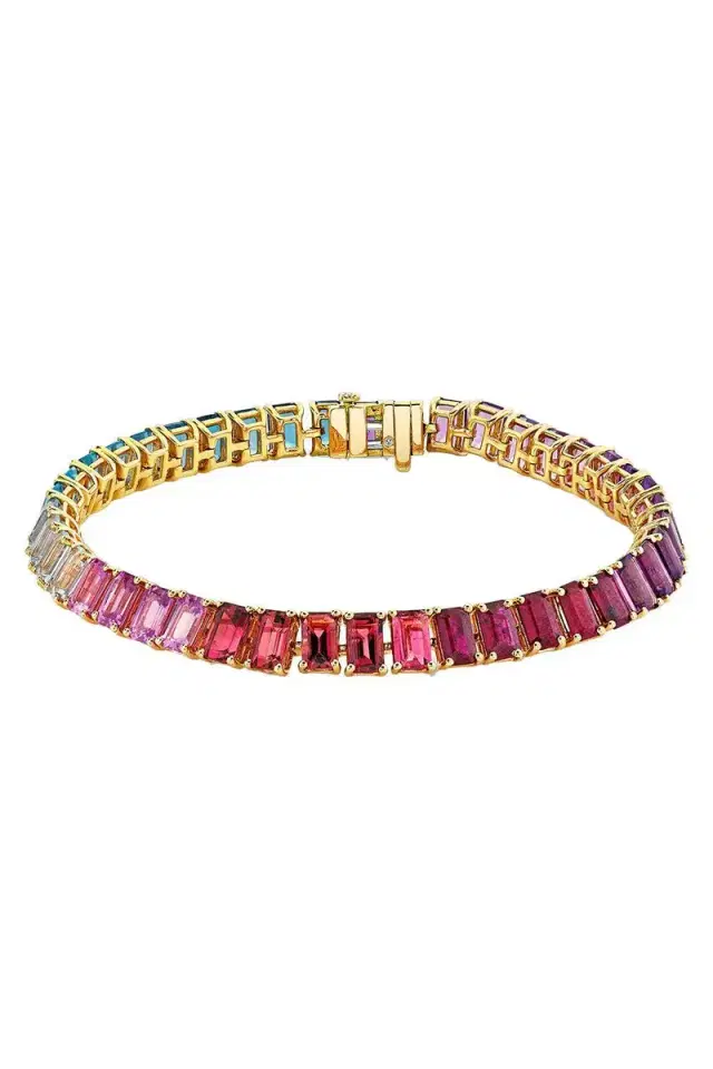 Sapphire Rainbow Pastel Tennis Bracelet