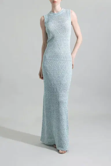 ELEVENTY Sleeveless Knit Midi Dress - Green | Thumbnail 2