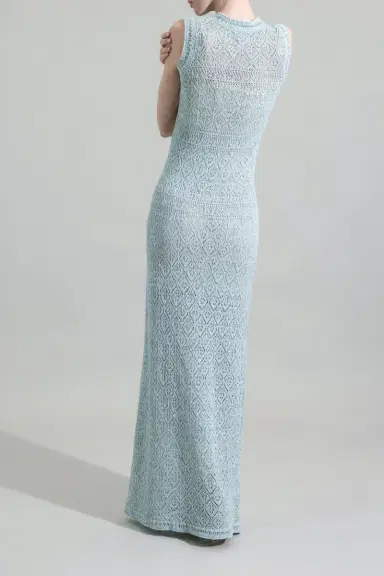 ELEVENTY Sleeveless Knit Midi Dress - Green | Thumbnail 4