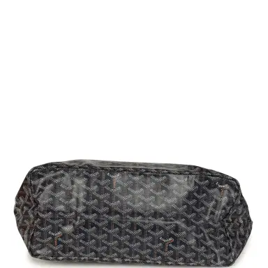 goyard Goyard Goyardine Navy Saint Louis PM Tote Bag Palladium Hardware | Thumbnail 7