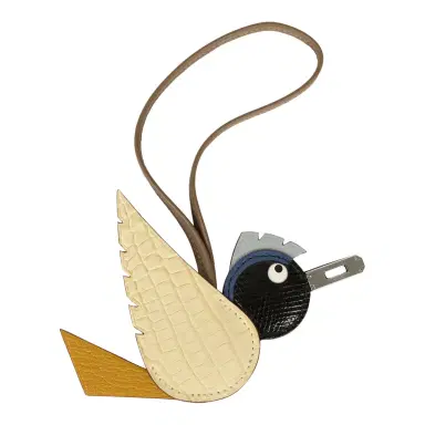 HERMÈS Hermes Birdy Charm Vanille, Jaune Ambre, Gris Fonce, Bleu Saphir, Bleu Glacier, Etoupe Matte Alligator, Lizard Niloticus, Chevre Mysore, Epsom and Milo Lambskin Palladium Hardware | Thumbnail 2 HERMÈS Hermes Birdy Charm Vanille, Jaune Ambre, Gris Fonce, Bleu Saphir, Bleu Glacier, Etoupe Matte Alligator, Lizard Niloticus, Chevre Mysore, Epsom and Milo Lambskin Palladium Hardware | Thumbnail 2