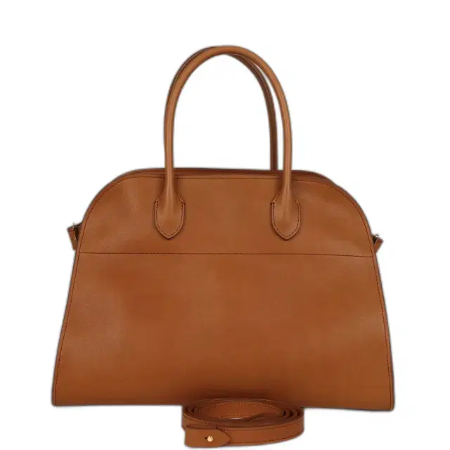 The Row Soft Margaux 12 Bag Cuir Saddle Leather Gold Hardware