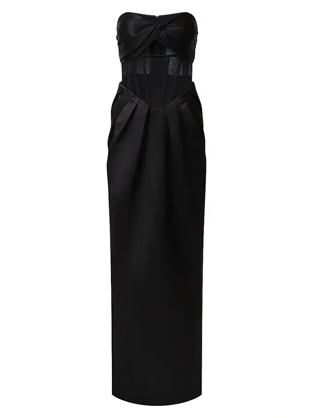 Women's Elizabeth Strapless Gown - Black