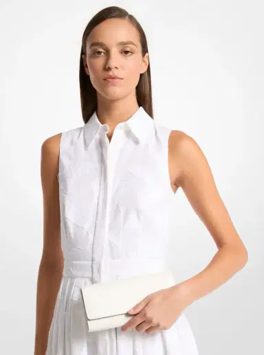 Michael Kors Collection Cate Leather Clutch | Thumbnail 6 Michael Kors Collection Cate Leather Clutch | Thumbnail 6