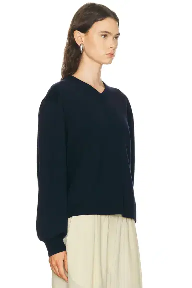 EAVES Zooey Double Faced V-neck Sweater | Thumbnail 4 EAVES Zooey Double Faced V-neck Sweater | Thumbnail 4