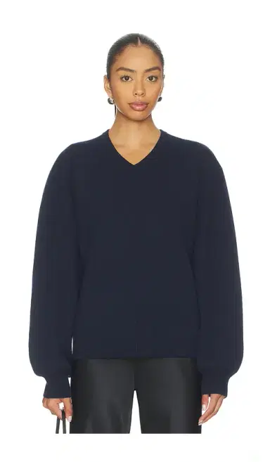 EAVES Zooey Double Faced V-neck Sweater | Thumbnail 1 EAVES Zooey Double Faced V-neck Sweater | Thumbnail 1