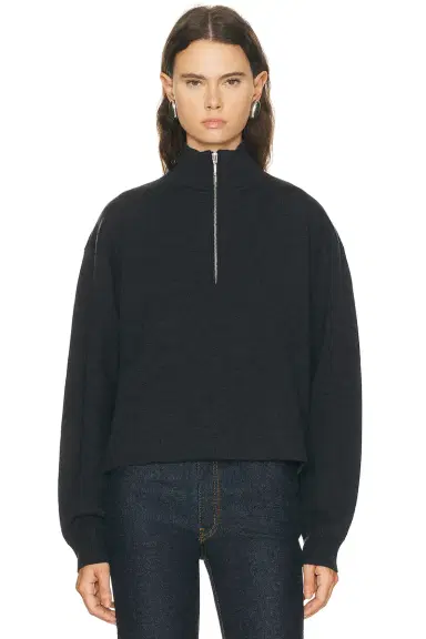 EAVES Brecken Double Faced Half Zip Sweater | Thumbnail 3 EAVES Brecken Double Faced Half Zip Sweater | Thumbnail 3