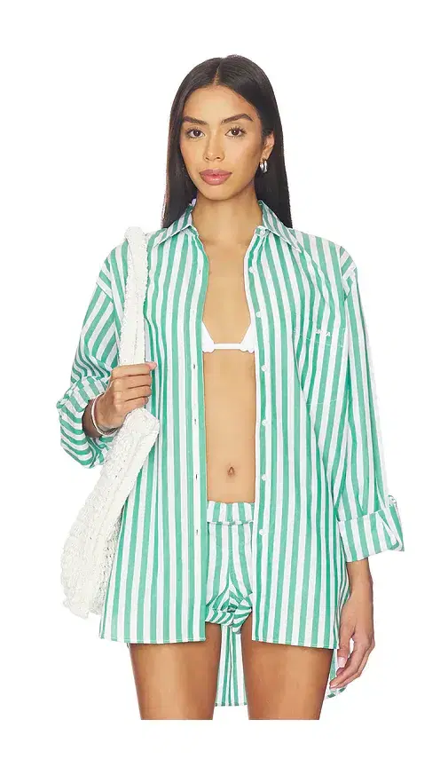 Cabana Stripe Embroidered Shirt