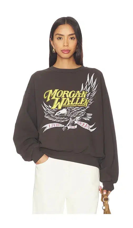 DAYDREAMER Morgan Wallen Classic Eagle Oversized Crew Sweatshirt