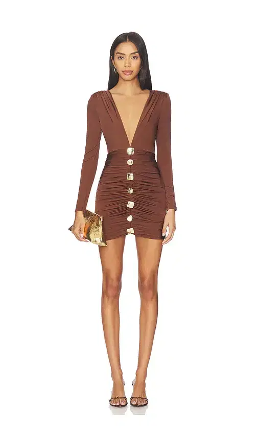 PatBO Moonlit Jersey Long Sleeve Mini Dress