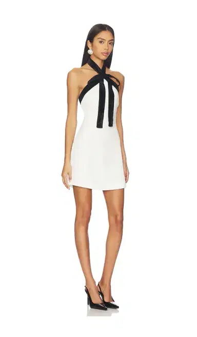 Simkhai Jolie Mini Dress With Neck Tie | Thumbnail 2 Simkhai Jolie Mini Dress With Neck Tie | Thumbnail 2
