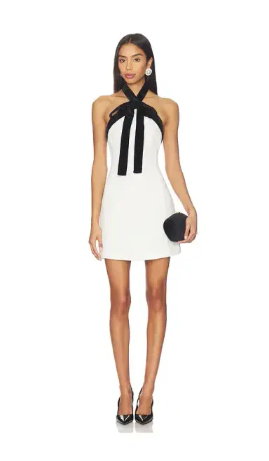 Simkhai Jolie Mini Dress With Neck Tie | Thumbnail 1 Simkhai Jolie Mini Dress With Neck Tie | Thumbnail 1