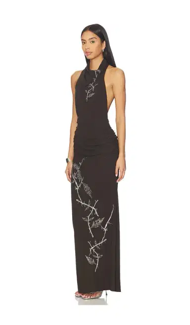 Juliet Johnstone Dahlia Rhinestone Halter Gown | Thumbnail 1 Juliet Johnstone Dahlia Rhinestone Halter Gown | Thumbnail 1